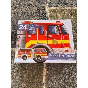Melissa and Doug Kids Jumbo Jigsaw Floor Puzzle Giant Fire Truck Engine
